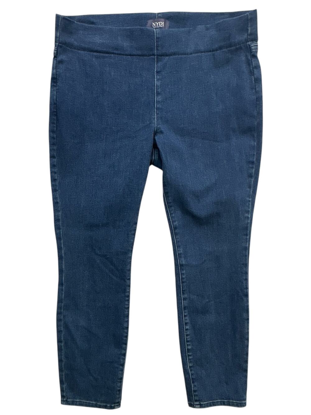 NYDJ Alina Pull-On Ankle Jean Women's 8 Petite Dark Wash Lift Tuck Slimming